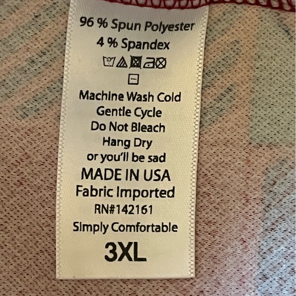 LuLaRoe Straight MIdi Skirt, Red Blue | 3X - Picture 9 of 9